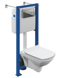 Комплект Cersanit 64441 CARINA XL CO DPL EO SLIM + VECTOR + CORNER ХРОМ ГЛЯНЦЕВЫЙ